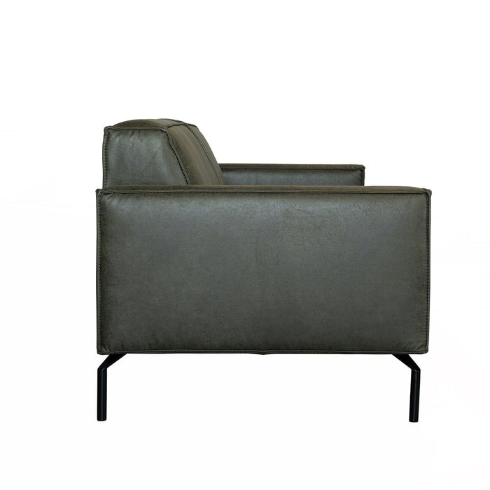 Bronx71 Industriële bank 3-zits Kansas eco-leer olijfgroen