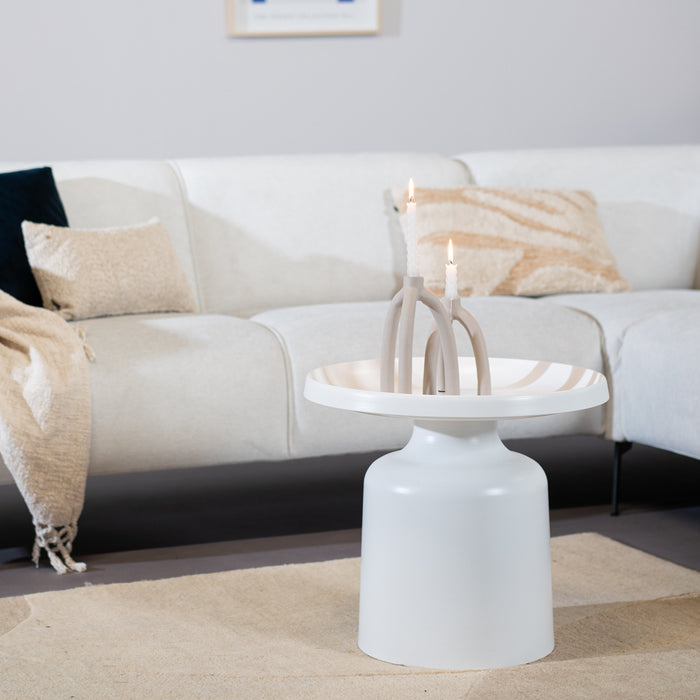 Bronx71 Salontafel Donna rond metaal wit