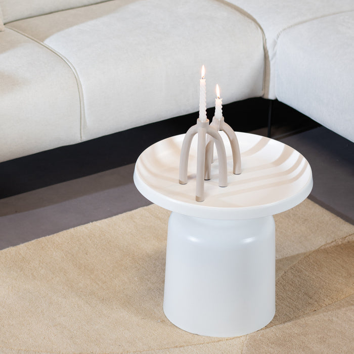 Bronx71 Salontafel Donna rond metaal wit