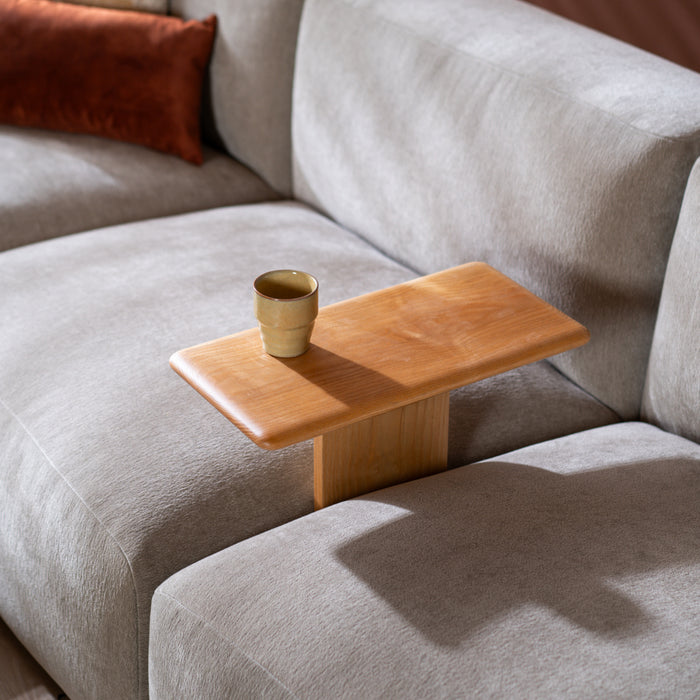 Bronx71 Scandinavische hoekbank Karla chenille taupe 6-zits