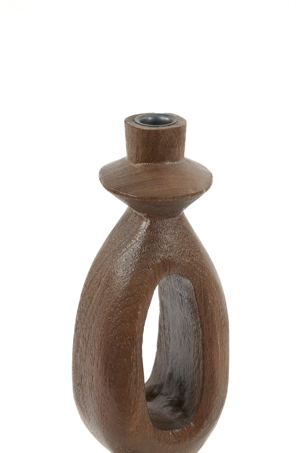 Light&living D - Kandelaar 11x11x36 cm DJANGO hout mat roodbruin