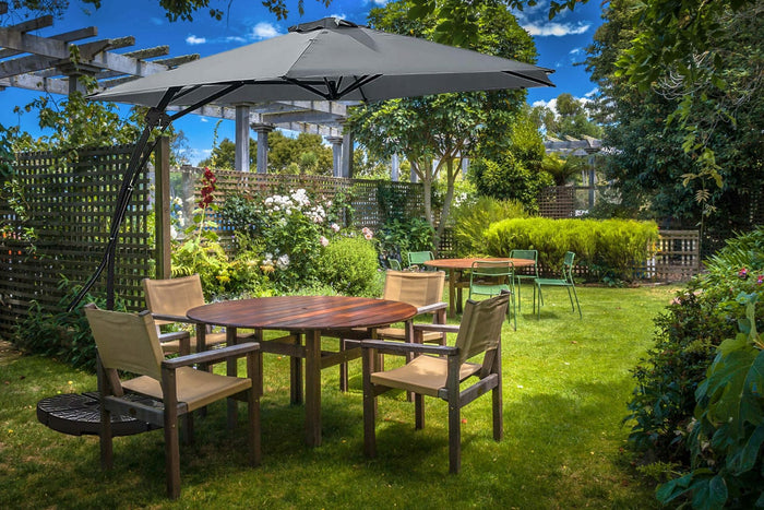 Feel Furniture - Zweefparasol - 3 Meter - Lichtgrijs