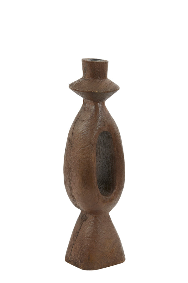 Light&living D - Kandelaar 13x13x43 cm DJANGO hout mat roodbruin