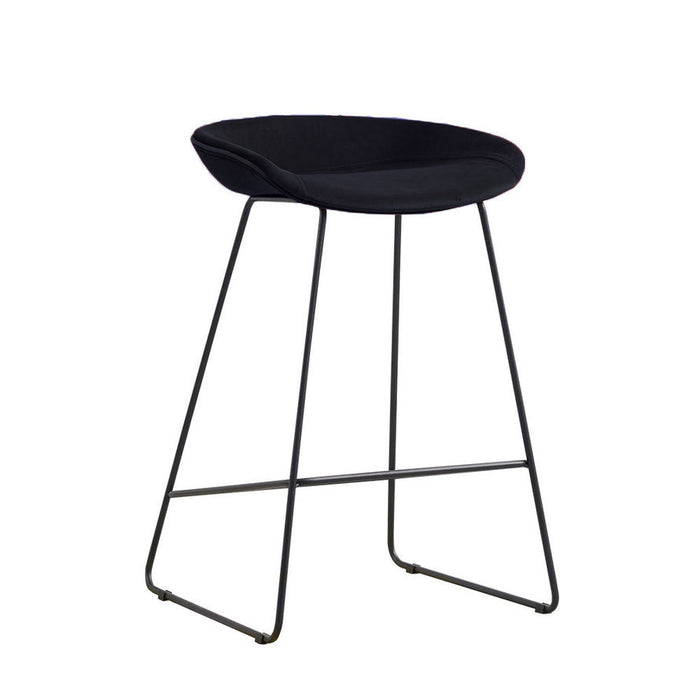 Bronx71 Velvet barkruk Oslo zwart 66 cm - Barkrukken set van 4