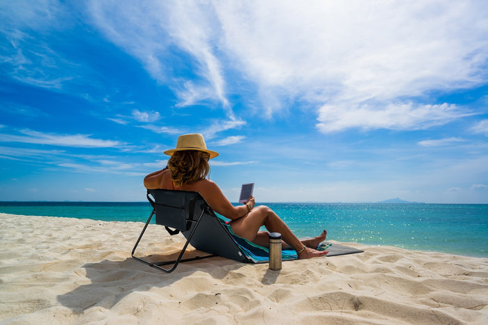 Feel Furniture - Hip strand ligbed met draagzak - Grijs