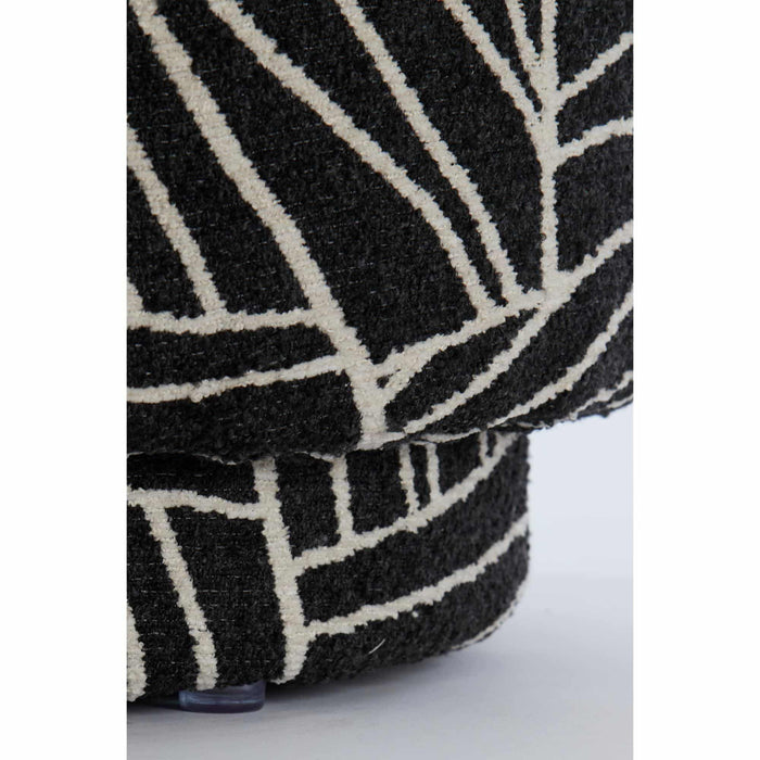 Light & Living Poef Davonte - Zwart - Ø40cm