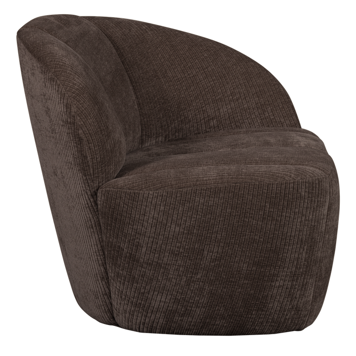 WOOOD Mojo 2-Zits Bankje Rechts - Geweven Ribstof - Bruin