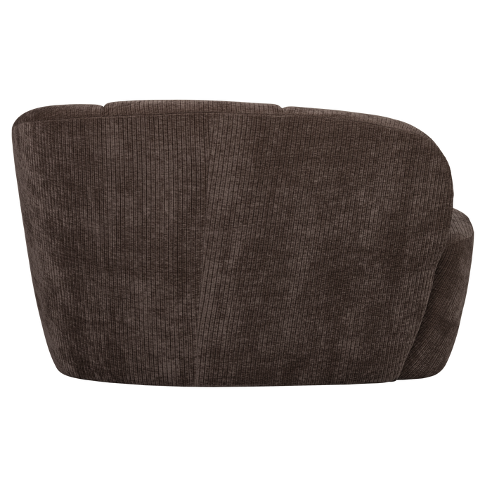 WOOOD Mojo 2-Zits Bankje Rechts - Geweven Ribstof - Bruin