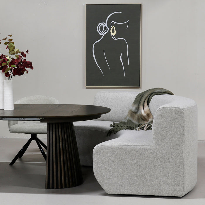 Giga Meubel - Eetkamerbank Ivar Rond Greige