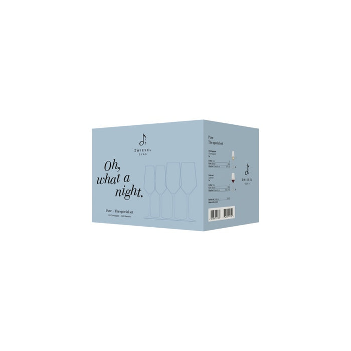 Zwiesel Glas Pure 4-delige Date Night Set - Wijn- en Champagneglazen
