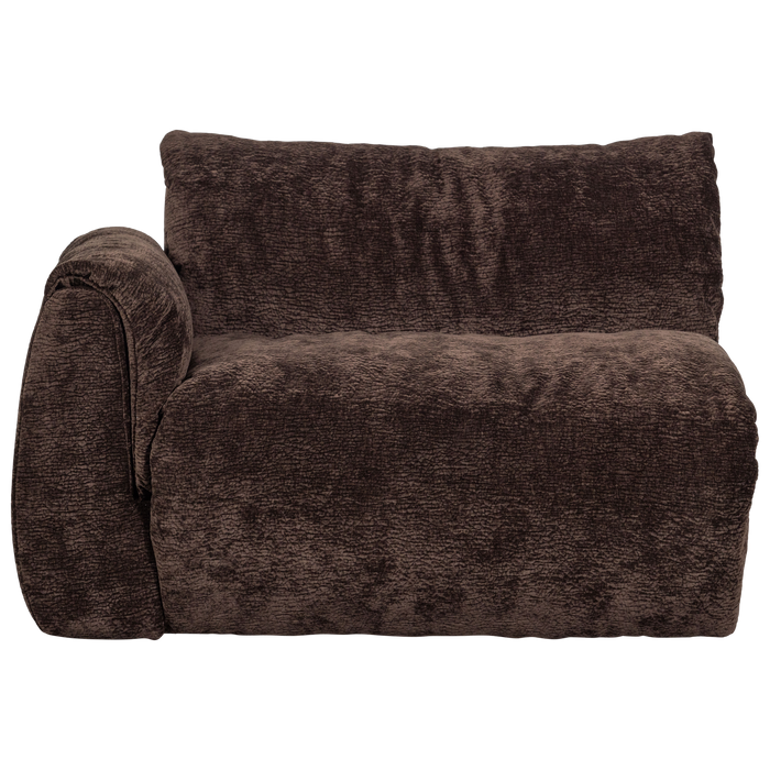 WOOOD Baggy 1-Zits Met Arm Links - Chenille - Donkerbruin - 81x114x101