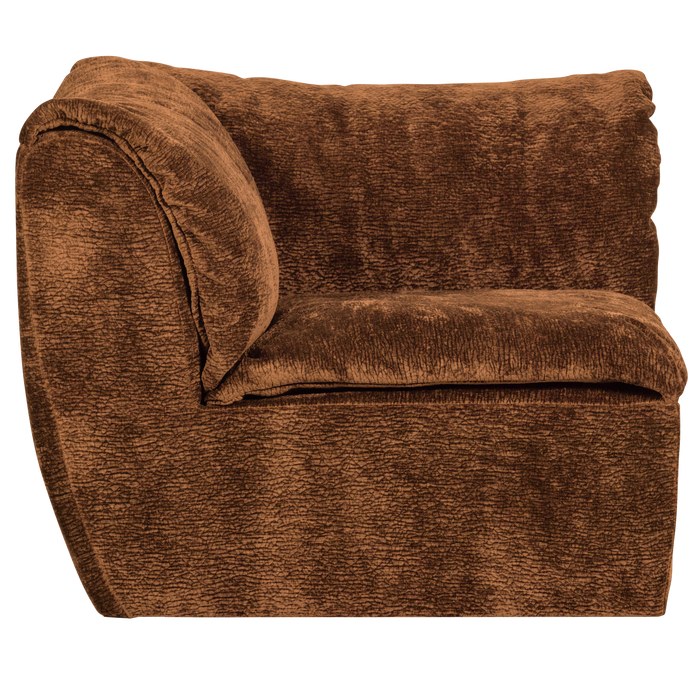 WOOOD Baggy Hoekelement - 3D Chenille - Middenbruin - 81x96x96