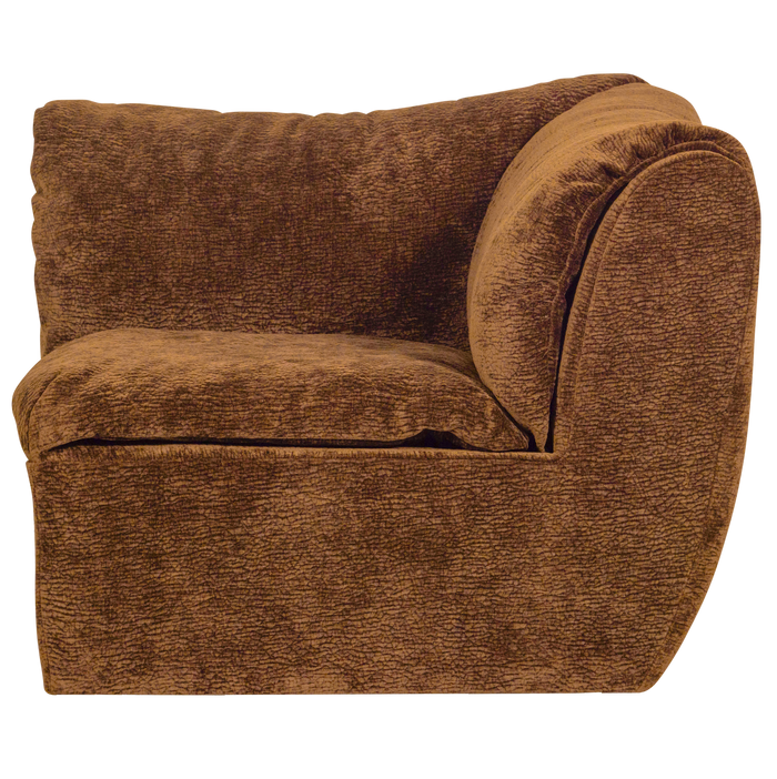 WOOOD Baggy Hoekelement - 3D Chenille - Middenbruin - 81x96x96