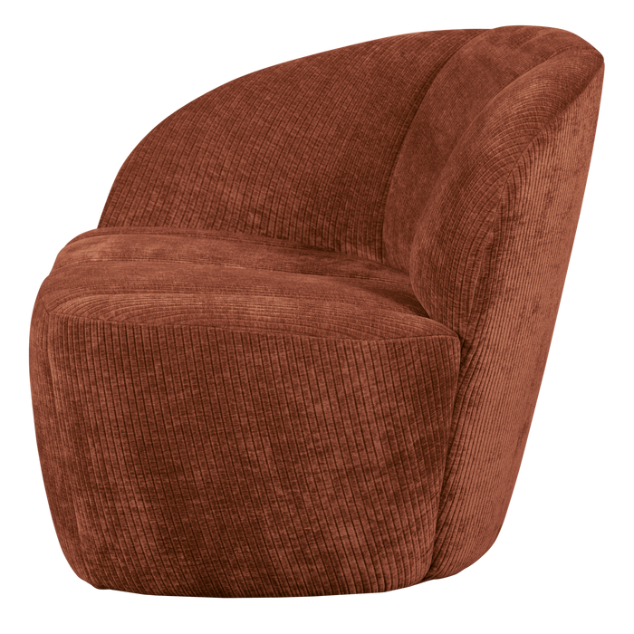 WOOOD Mojo 2-Zits Bankje Links - Geweven Ribstof - Roestbruin