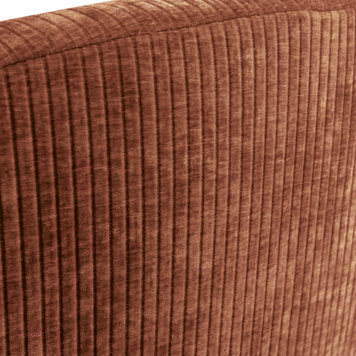 WOOOD Mojo 2-Zits Bankje Links - Geweven Ribstof - Roestbruin