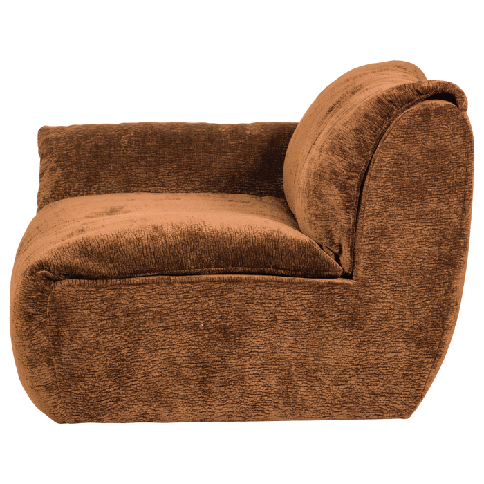 WOOOD Baggy 1-Zits Met Arm Links - Chenille - Middenbruin - 81x114x101