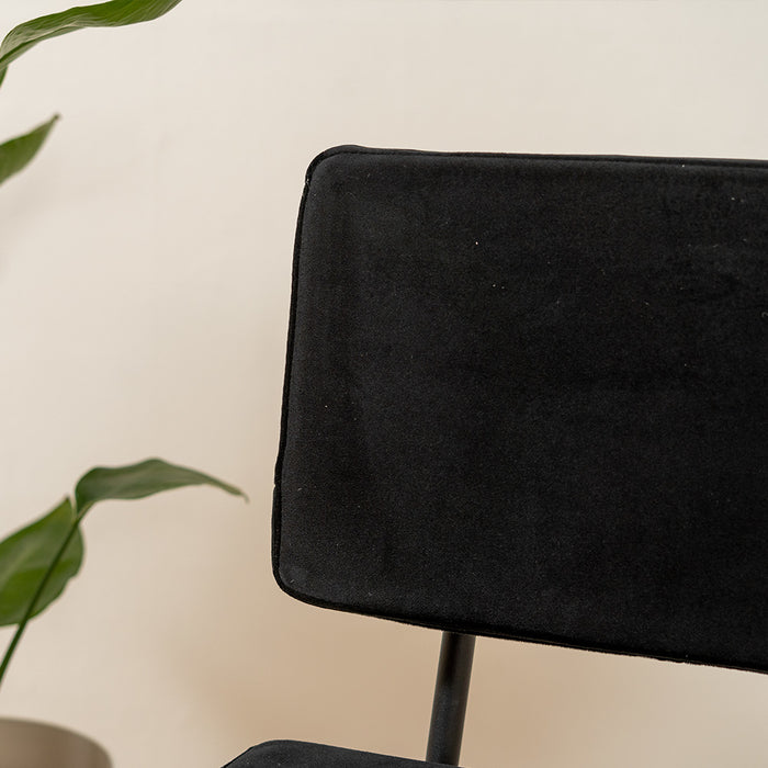Bronx71 Velvet barkruk Espen zwart 64-77 cm - Barkrukken set van 2