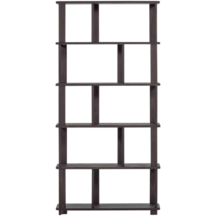 WOOOD Riss Boekenkast - Eikenhout - Mystic Brown - 186x90x30