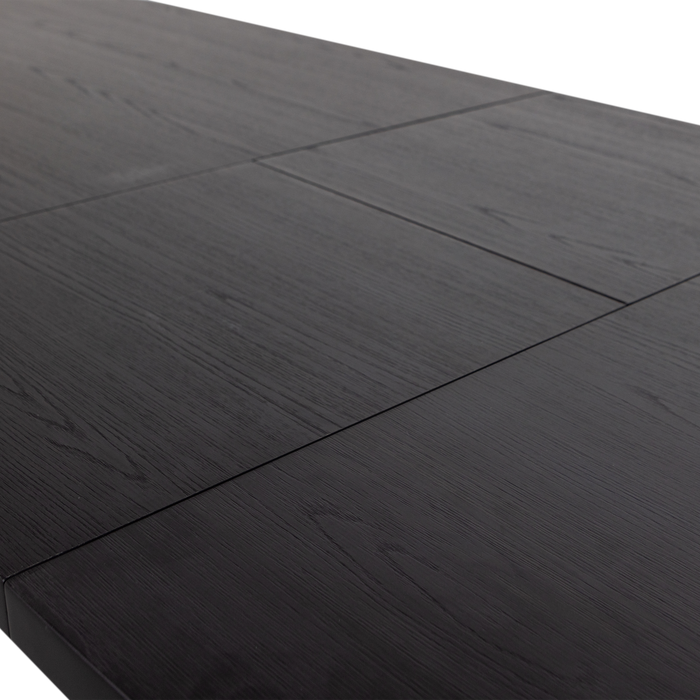 WOOOD Arros Eettafel Uitschuifbaar - Zwart - 75x180|220x90