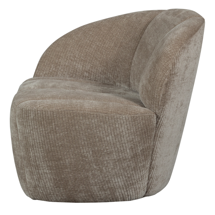 WOOOD Mojo 2-Zits Bankje Links - Geweven Ribstof - Donkerzand