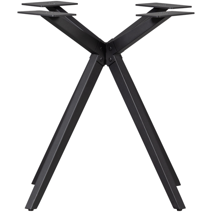 WOOOD Holland Kruispoot - Metaal - Zwart - 72x80x80