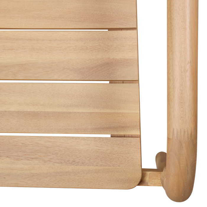 WOOOD Boru Tuinstoel - Acacia Hout - Naturel - 76x55x50