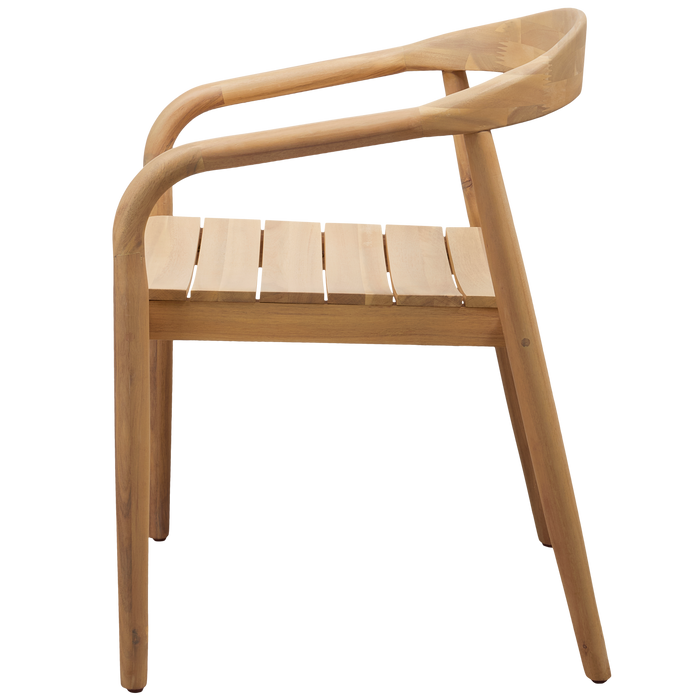 WOOOD Boru Tuinstoel - Acacia Hout - Naturel - 76x55x50