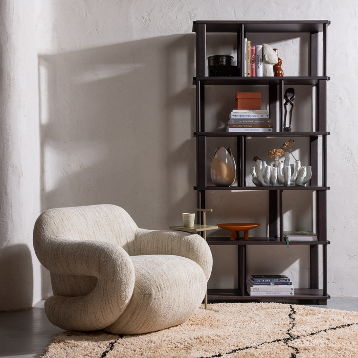 WOOOD Folke Fauteuil - Chenille Naturel - Melange - 70x88x88