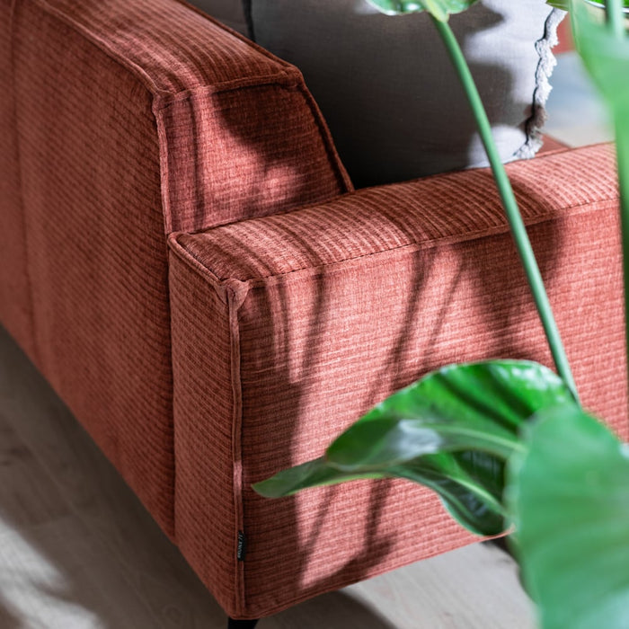 Bronx71 Hoekbank Kansas koper ribstof links