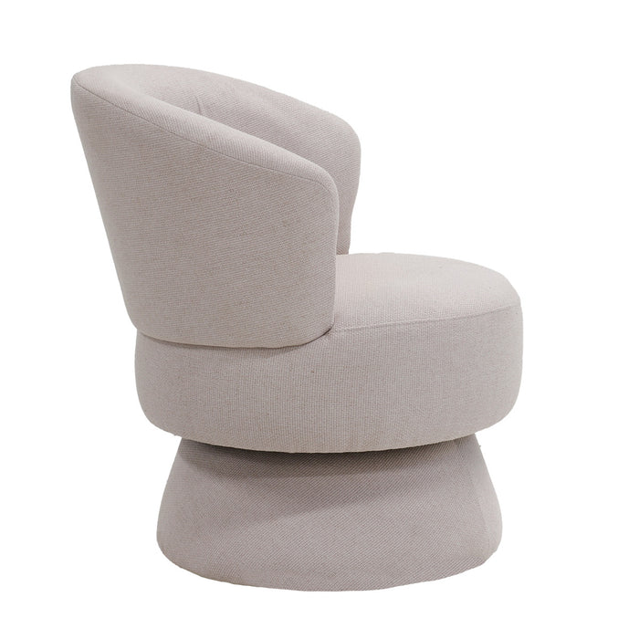 Giga Meubel - Draaifauteuil Beige Stof - Zithoogte 45cm - Moïse