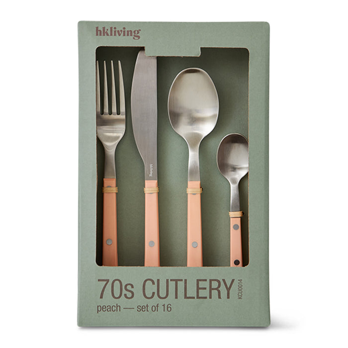 HKliving 70's Bestekset 16-delig - Peach