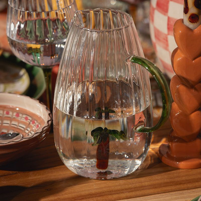 Sissy-Boy Glazen karaf met palmboom aan de binnenkant