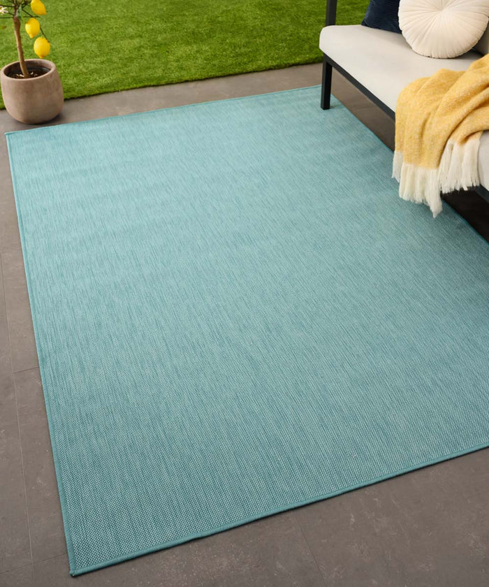 Tapeso Buitenkleed effen - Flip turquoise - 160x220 cm