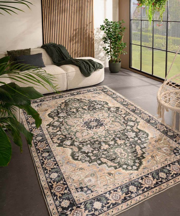 Heritaged Vintage buitenkleed - Valenca Fino beige|groen - 120x160 cm