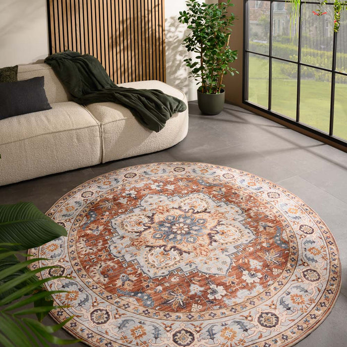 Heritaged Rond Vintage buitenkleed - Valenca Fino terracotta - 230 cm
