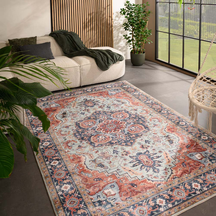 Heritaged Vintage buitenkleed - Valenca Fino groen|blauw - 200x290 cm