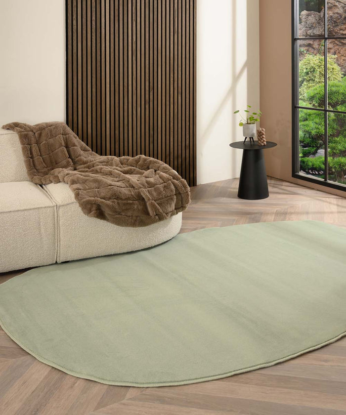 Tapeso Organisch vloerkleed - Ease Pebble zachtgroen - 160x230 cm