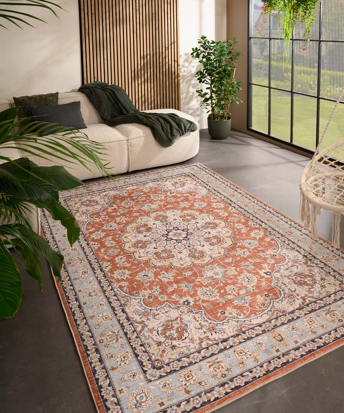 Heritaged Vintage buitenkleed - Valenca Nova terracotta - 80x150 cm