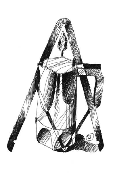 Alessi Percolator Ossidiana - MT18|6 - 6 kops - door Mario Trimarchi