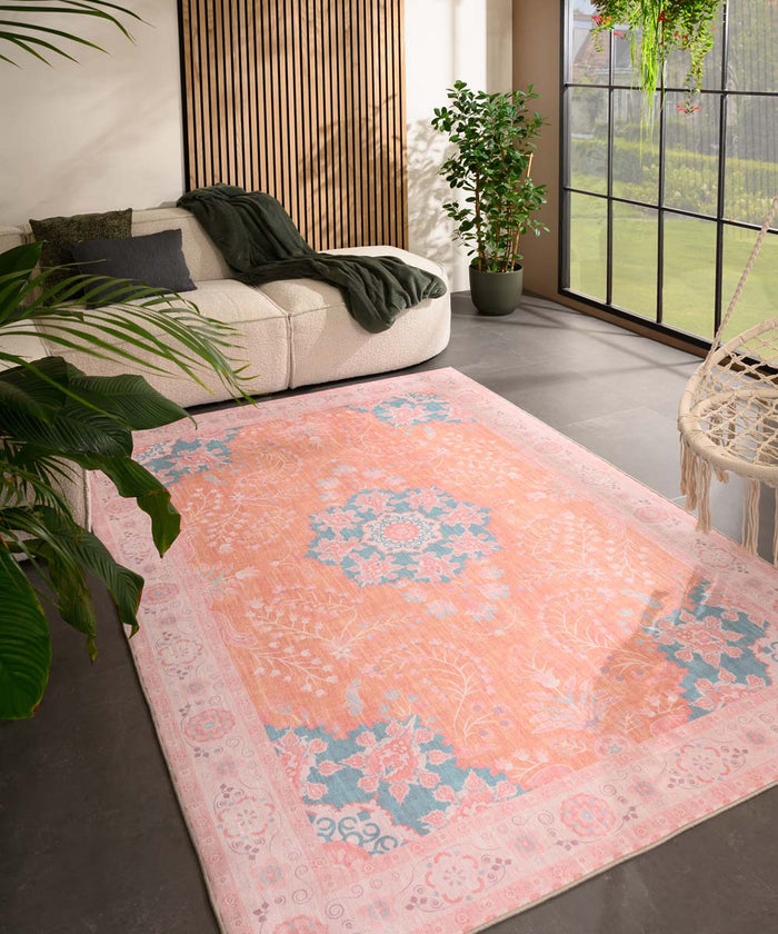 Heritaged Vintage buitenkleed - Valenca Luna terra|roze - 120x160 cm