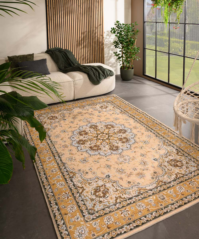Heritaged Vintage buitenkleed - Valenca Nova geel - 120x160 cm
