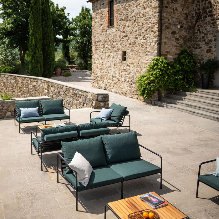 Houe Avon 2-zits loungebank frame wit stof Alpine heritage