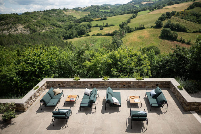 Houe Avon 2-zits loungebank frame wit stof Alpine heritage