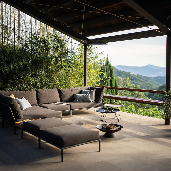 Houe Level2 Cozy Corner loungebank rechts frame wit stof Alpine