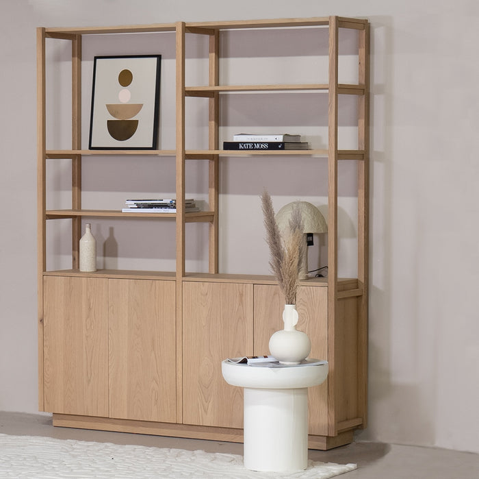 DÉJA Living - Wandkast Naturel Eikenhout - 180x38x210cm - Levi