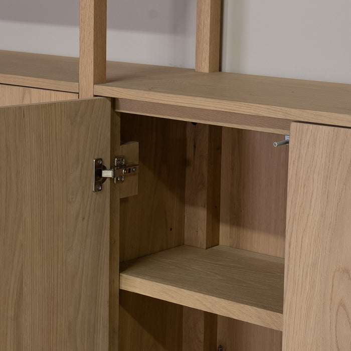 DÉJA Living - Wandkast Naturel Eikenhout - 180x38x210cm - Levi