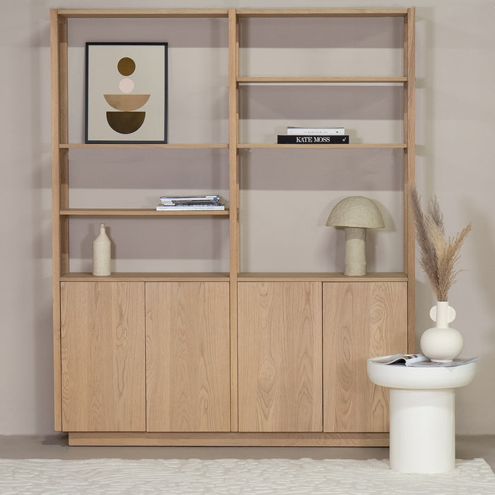 DÉJA Living - Wandkast Naturel Eikenhout - 180x38x210cm - Levi