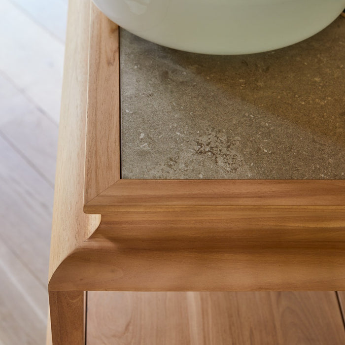 Tikamoon - Massief teakhouten wastafelmeubel Achille 95 cm