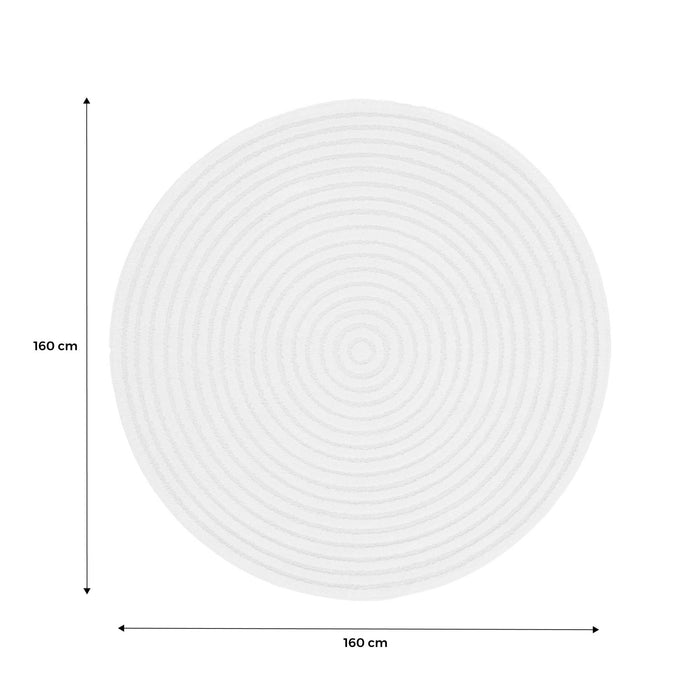 sweeek - Interieurtapijt met cirkelpatroon in crèmekleur