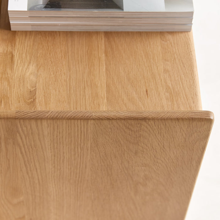 Tikamoon - Nachtkastje van massief eikenhout met 2 lades Arto